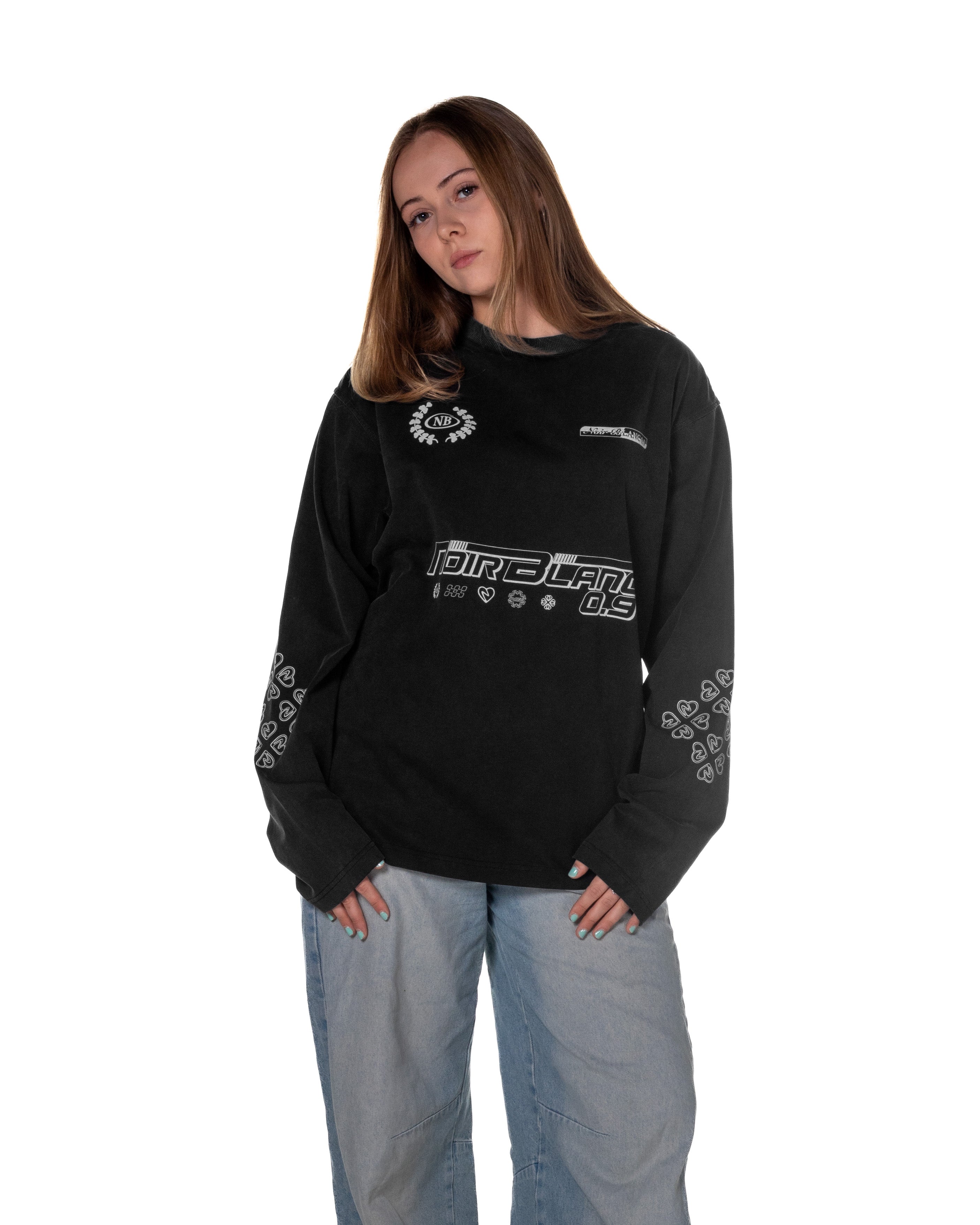 RACE LONGSLEEVE · L'AMOUR NOIR · NOIR BLANC 0.9