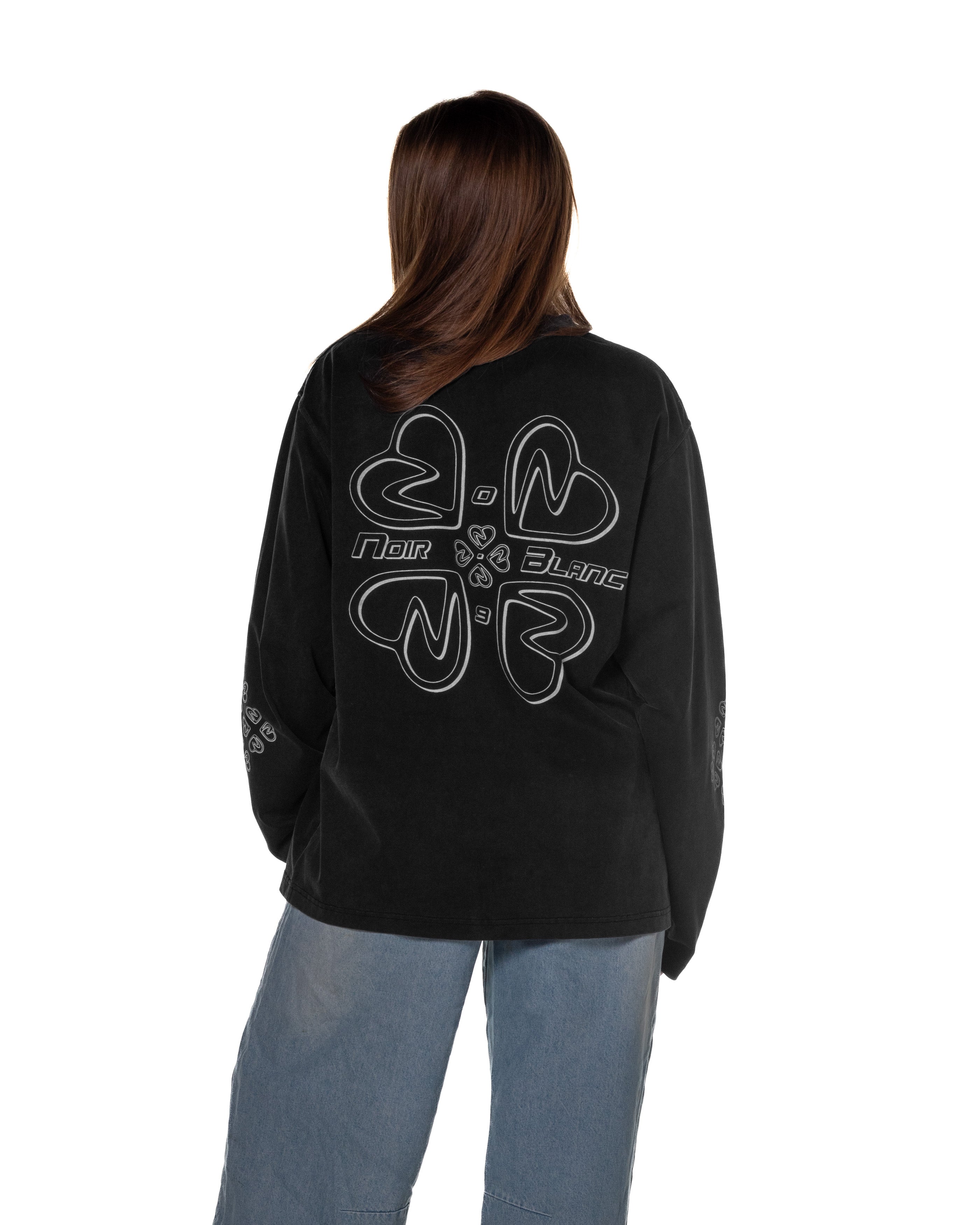 RACE LONGSLEEVE · L'AMOUR NOIR · NOIR BLANC 0.9