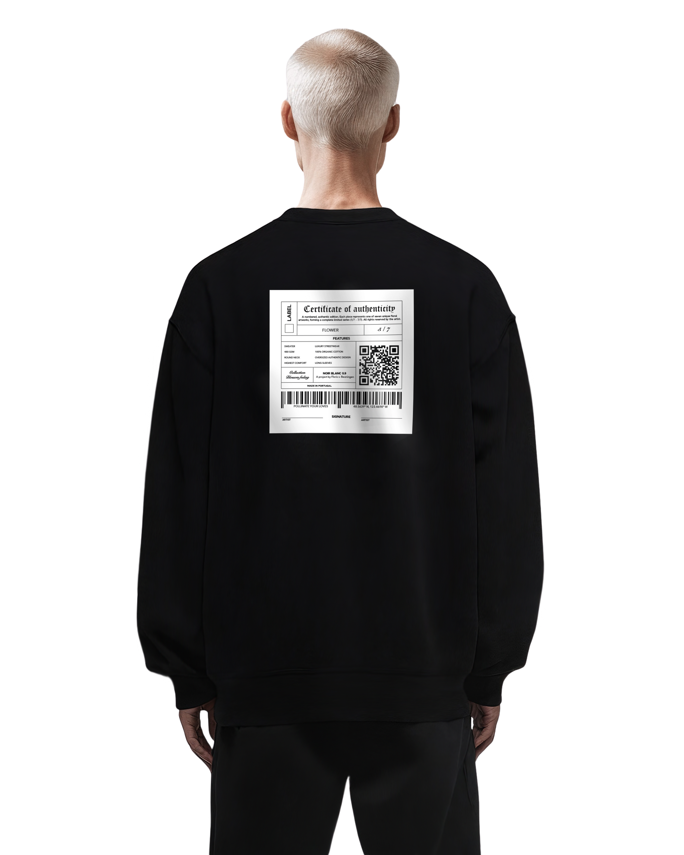 Flower 6/7 - Black Sweater