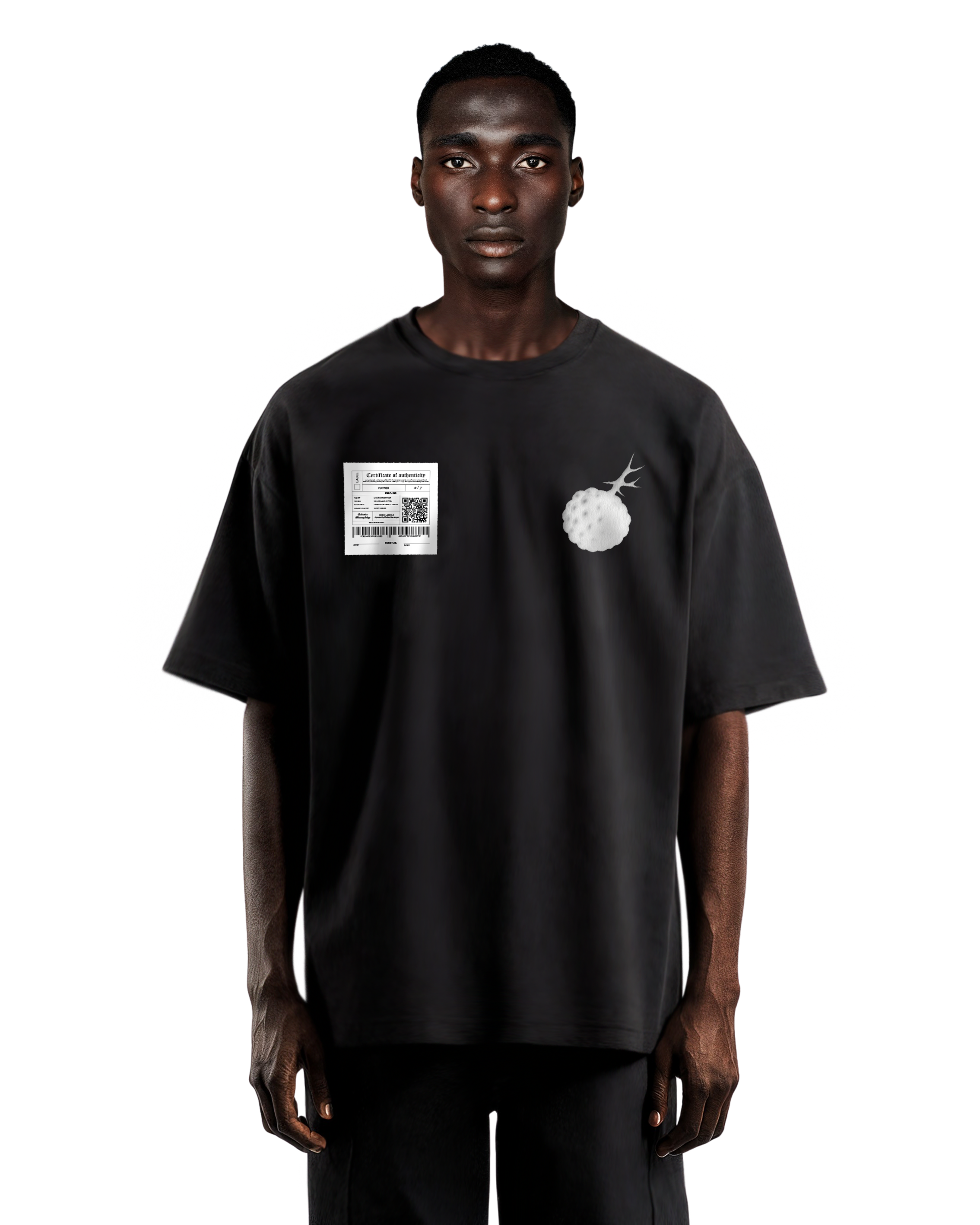 Flower 2/7 - Black T-shirt